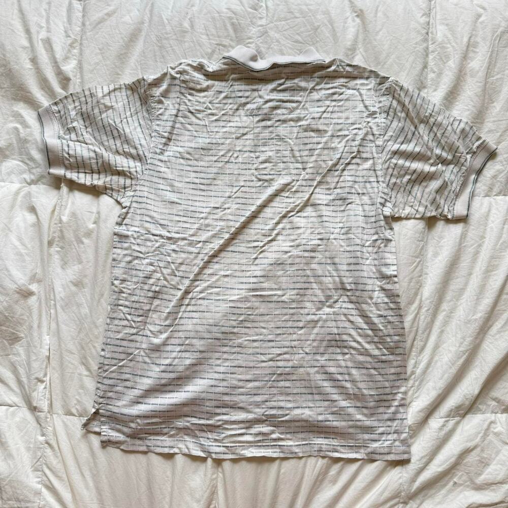 Vintage 90s Izod Golf checked polo collared short sleeve cotton shirt preppy - Picture 8 of 8
